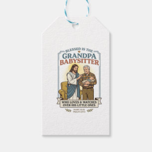 Etiqueta Para Presente Avós de Jesus Cuidando Humor Camisa Fé B