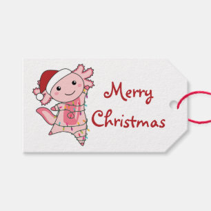 Etiqueta Para Presente Axolotl Felry Natal Animais De inverno Axolotls Tr