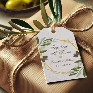 Etiqueta Para Presente Azeite de Oliva com Verde Infundido com Amor Lembr