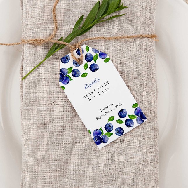 Etiqueta Para Presente Azeitona Berry - Primeiro Aniversário Cachinho (Criador carregado)