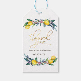 Etiqueta Para Presente Azeitonas de Limões de Aquarela