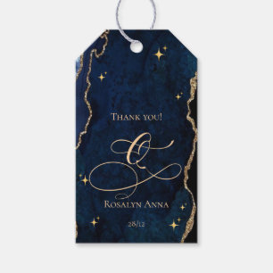 Etiqueta Para Presente Azul Celestial Quinceanera Estrelas da Meia-Noite