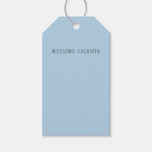 Etiqueta Para Presente Azul pastel personalizado minimalista nome persona