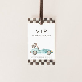 Etiqueta Para Presente Azul Raça Carro Engraçado