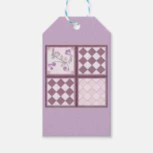 Etiqueta Para Presente Azulejo de vidro cor púrpura 3D