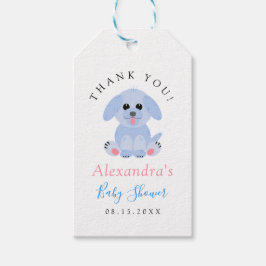 Etiqueta Para Presente Baby Boy Chá Puppy Blue Personalizado