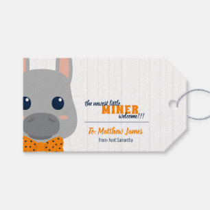 Etiqueta Para Presente Baby Boy Miners Orange