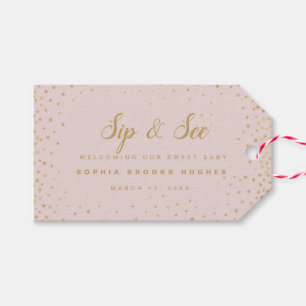 Etiqueta Para Presente Baby Girl Sip N Ver Marcas De Favor De Estrelas Ro