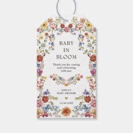 Etiqueta Para Presente Baby in Bloom Boho Garden Flowers Baby Shower