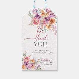 Etiqueta Para Presente Baby in Bloom Floral Favor Tag | Soft Blush Pink 