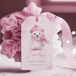 Etiqueta Para Presente Baby It’s Cold Outside Pink Favor Tags