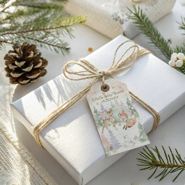 Etiqueta Para Presente Baby It's Cold Outside Winter Woodland Baby Shower