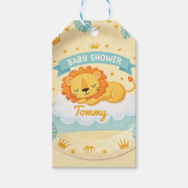 Etiqueta Para Presente Baby Shower Lion  custom name – Cute Safari Jungle
