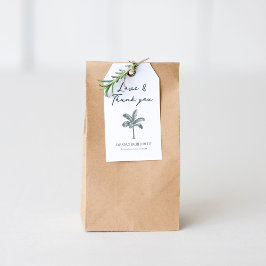 Etiqueta Para Presente Bachelorette Colorable Palm Tree