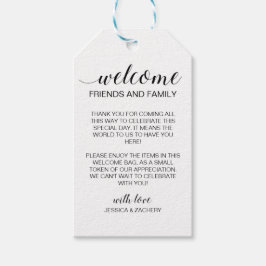 Etiqueta Para Presente Bag de boas-vindas do casamento Elegante