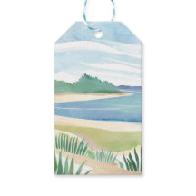 Baía de Grama de Praia | Aquarela Mar Costa Oceano