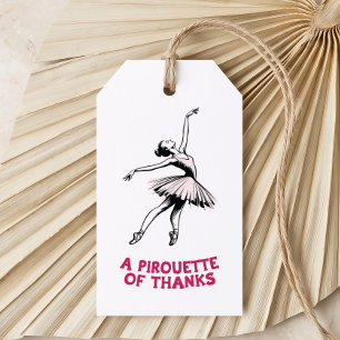 Etiqueta Para Presente Bailarina Uma Pirueta de Agradecimento Favor de Ba