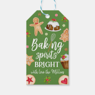 Etiqueta Para Presente Baking Spirits Bright Férias de Natal Baking
