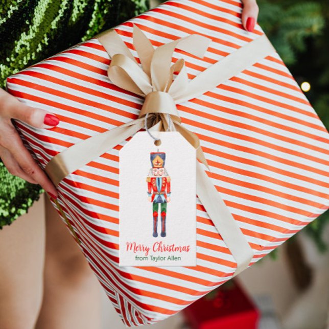 Etiqueta Para Presente Balé de quebra-cabeça de aquarela (Criador carregado)