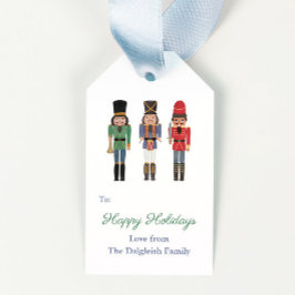 Etiqueta Para Presente Balé Nutcracker Negro de Natal Nostálgico