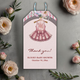 Etiqueta Para Presente Balé Tutu Ballerina, cor-de-rosa moderno, Chá de f