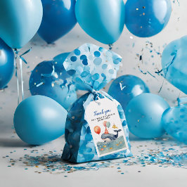 Etiqueta Para Presente Baleia de um Time Boys Aniversário Obrigado