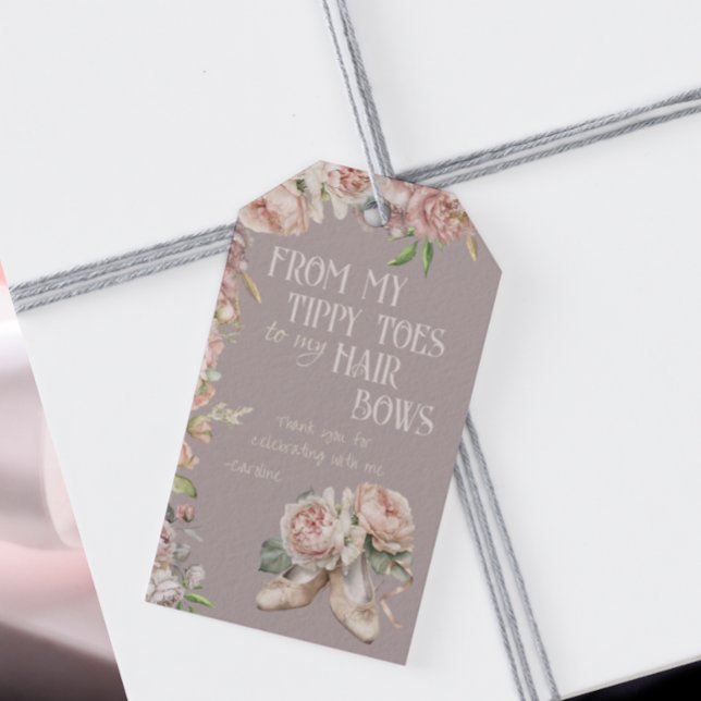 Etiqueta Para Presente Ballerina Dance Birthday (Criador carregado)