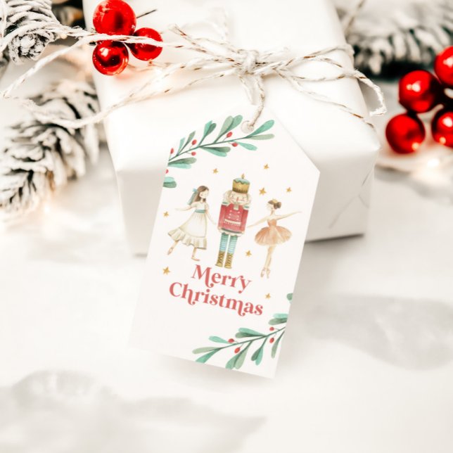 Etiqueta Para Presente Ballet de Inverno do Quebra-Nozes Natal (Criador carregado)