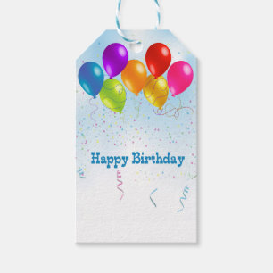 Etiqueta Para Presente Balões do aniversário