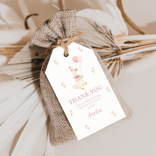 Etiqueta Para Presente Balões Florais Silly Goose com Laço Rosa para 1º A