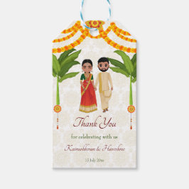 Etiqueta Para Presente Banana de marigolos de casamento de Telugu Tamil