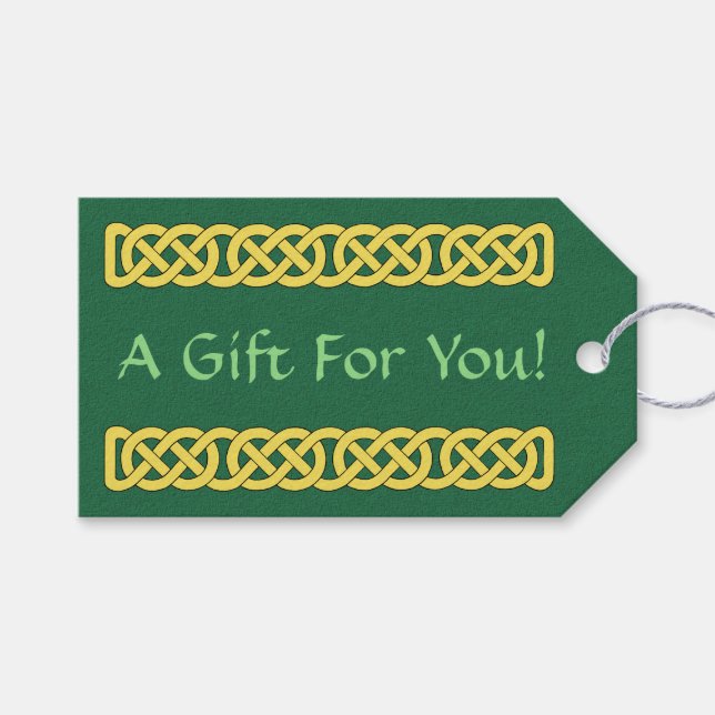 Etiqueta Para Presente Banda Celtic Knotwork (Frente (horizontal))