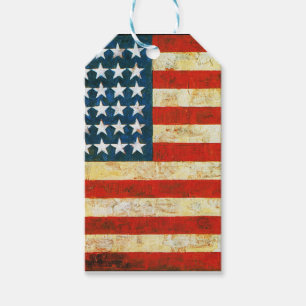 Etiqueta Para Presente Bandeira Americana