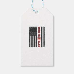 Etiqueta Para Presente Bandeira Americana Vintage Patriótico Gramps Vecto