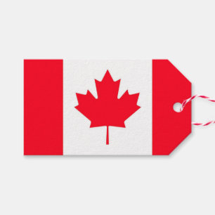 Etiqueta Para Presente Bandeira canadense. CANADÁ.