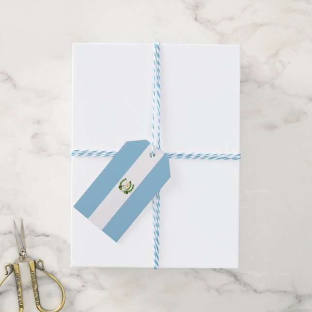 Etiqueta Para Presente Bandeira da Guatemala (Com cordão)