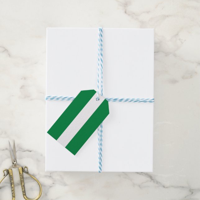 Etiqueta Para Presente Bandeira da Nigéria (Com cordão)