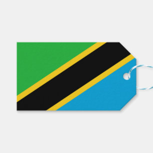 Etiqueta Para Presente Bandeira da Tanzânia