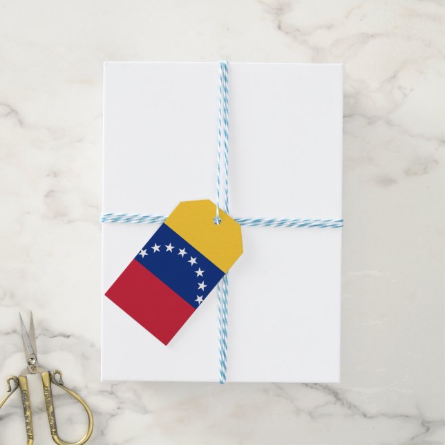 Etiqueta Para Presente Bandeira da Venezuela (Com cordão)