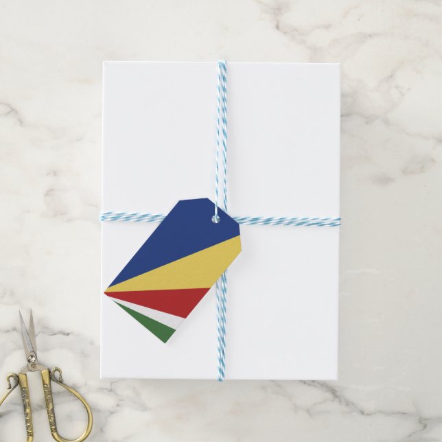 Etiqueta Para Presente Bandeira das Seychelles (Com cordão)