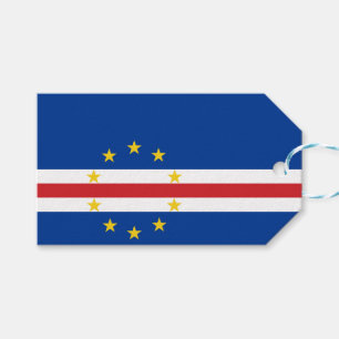 Etiqueta Para Presente Bandeira de Cabo Verde (Cabo Verde)