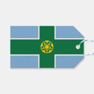 Etiqueta Para Presente Bandeira de Derbyshire (Condado de England, Reino 