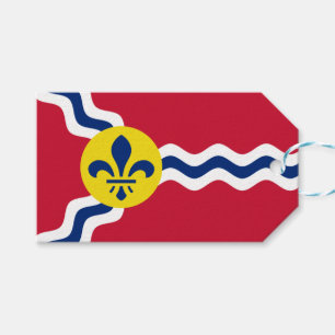 Etiqueta Para Presente Bandeira de Rua Louis (Missouri)