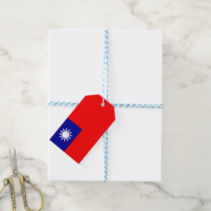 Etiqueta Para Presente Bandeira de Taiwan: República da China, Taipé Chin