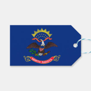 Etiqueta Para Presente Bandeira do Estado da Dakota do Norte