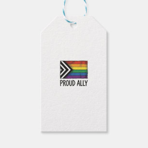 Etiqueta Para Presente Bandeira do Orgulho Aliado Vetor Camiseta Design_1