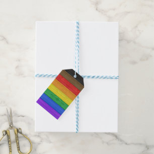 Etiqueta Para Presente Bandeira do orgulho gay inclusivo de SlipperyJoe t