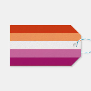 Etiqueta Para Presente Bandeira do Orgulho Lésbico (5 listras)