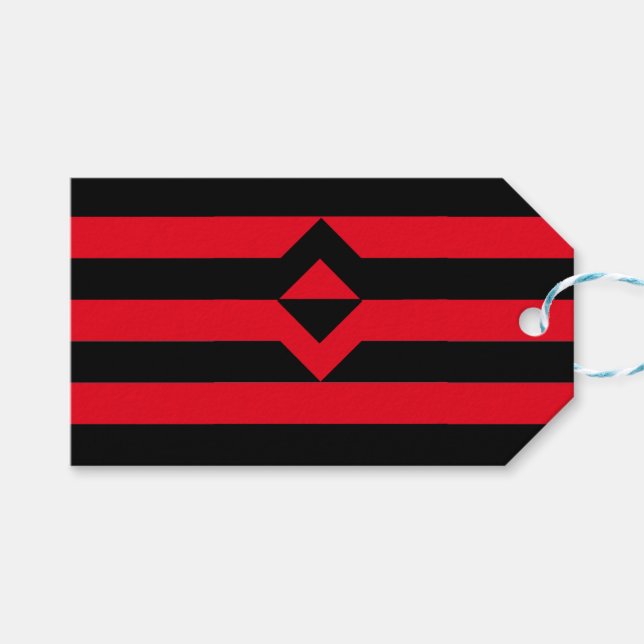 Etiqueta Para Presente Bandeira do Punho Orgulho (Frente (horizontal))
