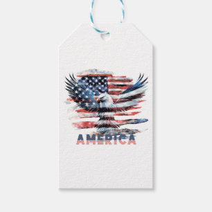 Etiqueta Para Presente Bandeira dos Estados Unidos. América